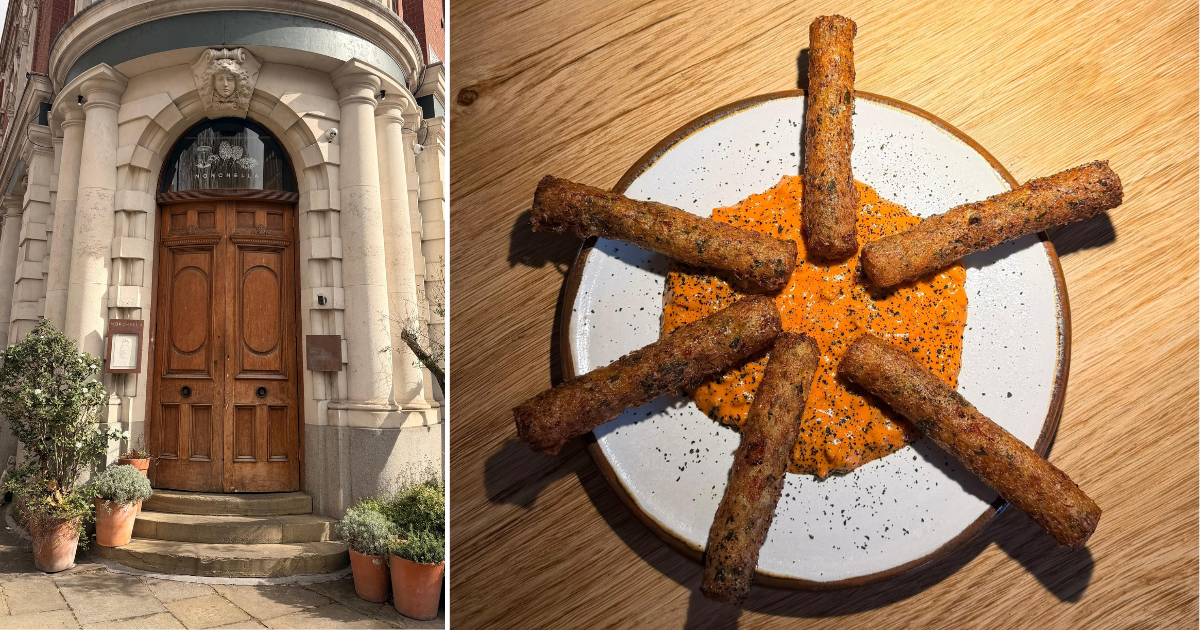 Exterior of Morchella and food inside